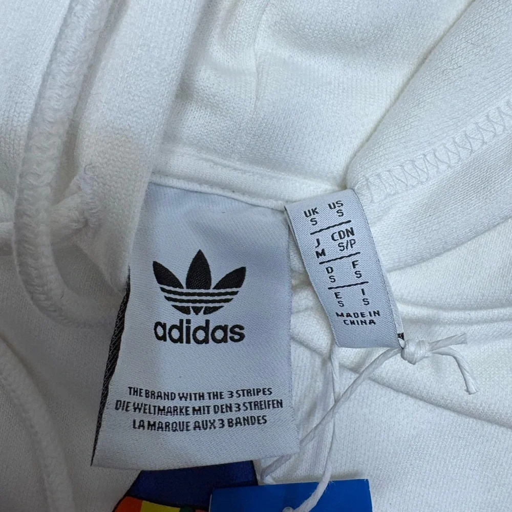 Adidas Pride Flag pull over Trefoil Hoodie size S men’s - Picture 5 of 14